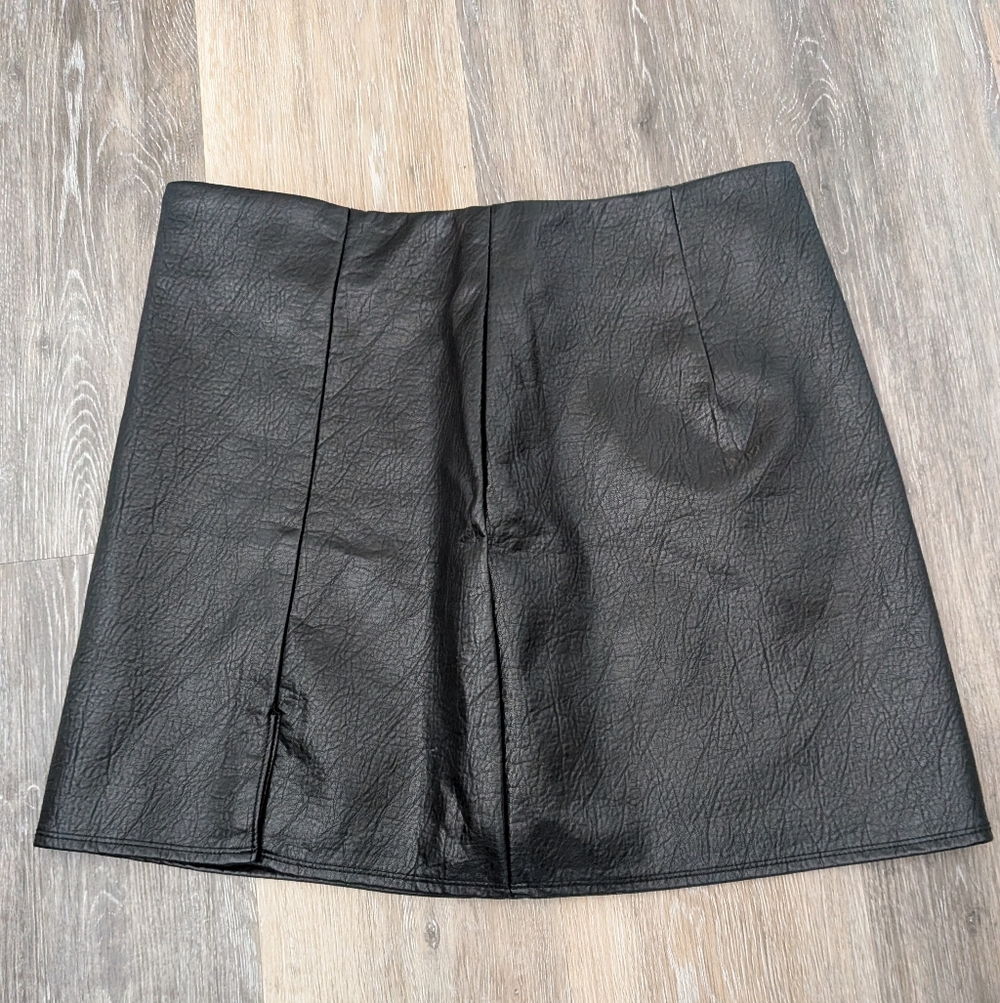 Old Navy Black Faux Leather Mini Skirt